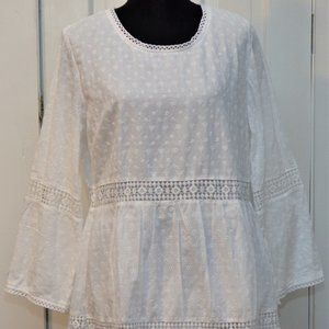 White Size XL Cotton Dress